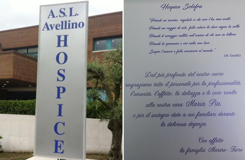 Hospice Solofra, una targa per ringraziare tutto il personale Hospice Solofra, una targa per ringraziare tutto il personale